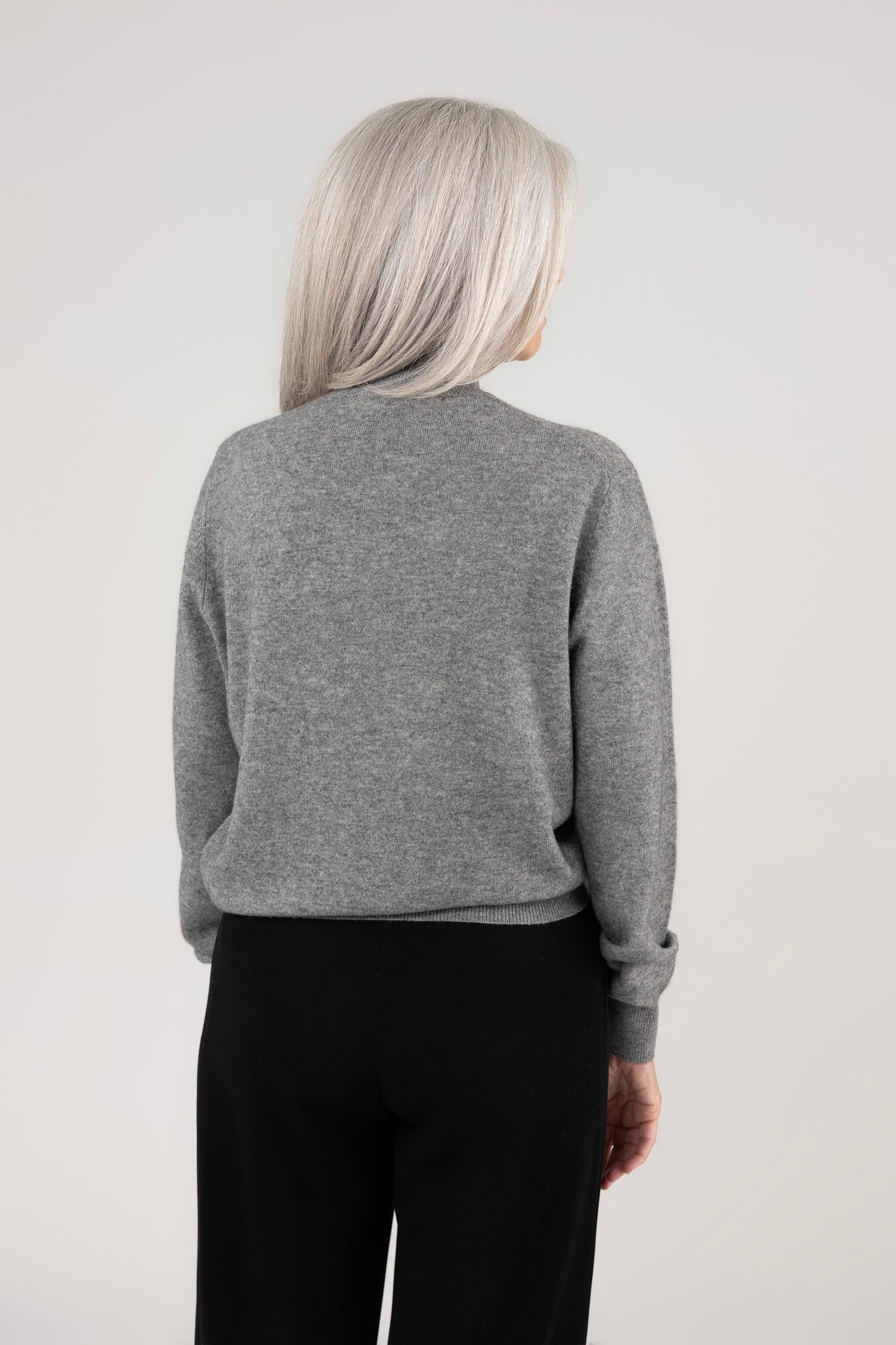 Mock Neck Pullover : Gray