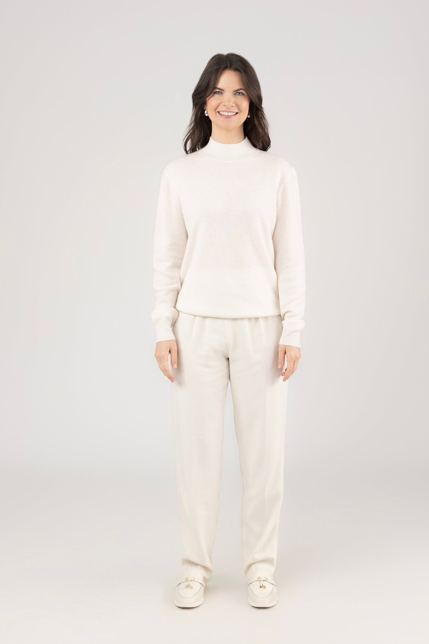 Mock neck Pullover : Ivory
