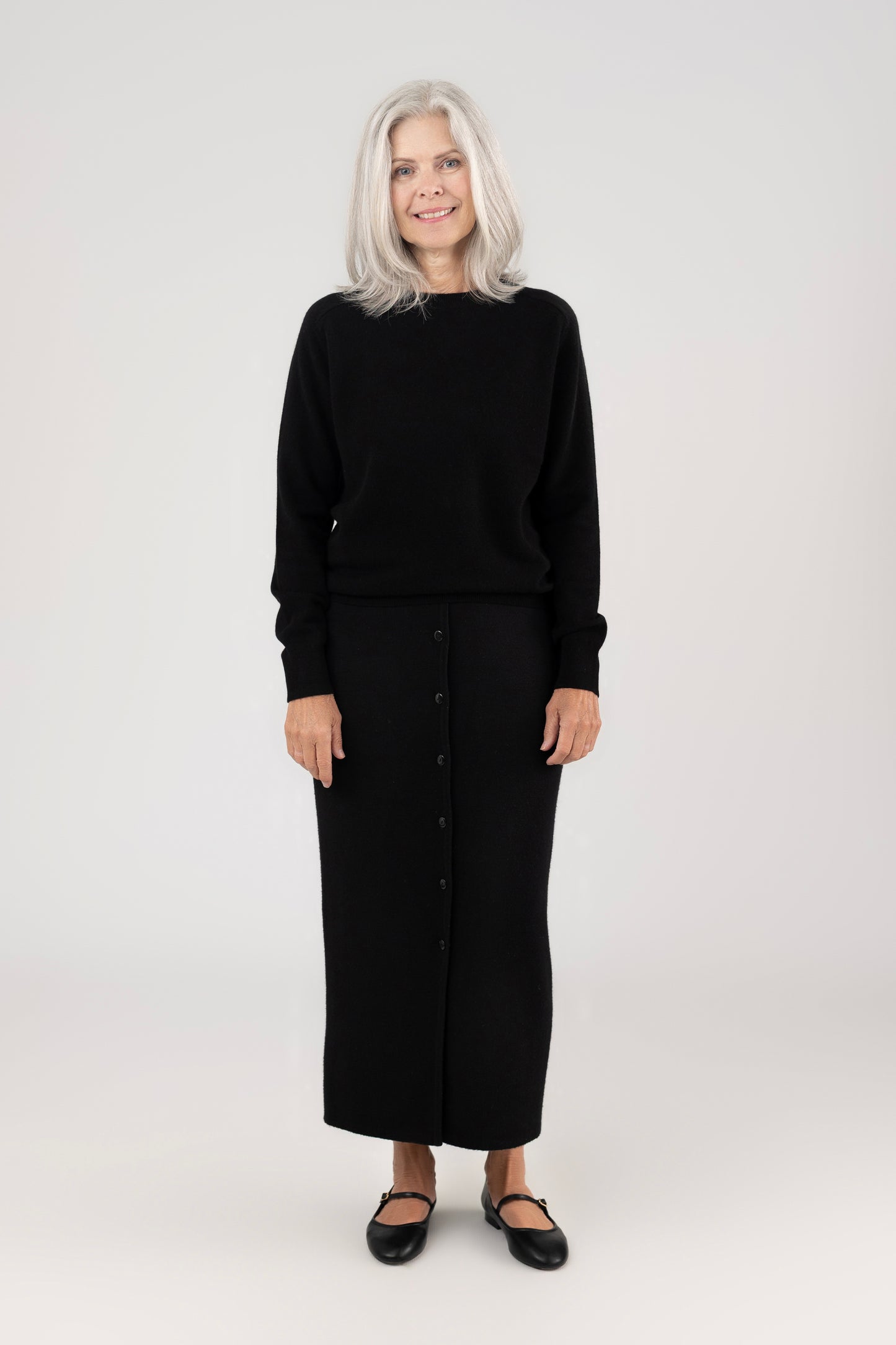 Raglan Round Neck : Black