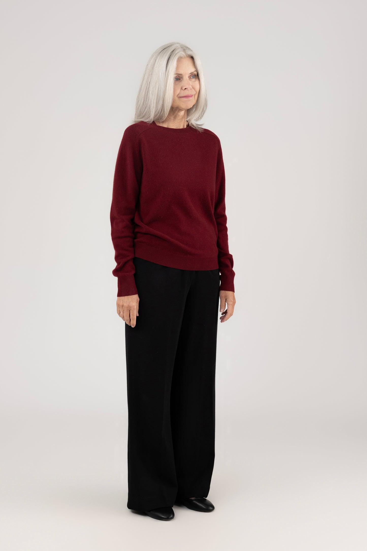 Raglan Round Neck : Red Wine