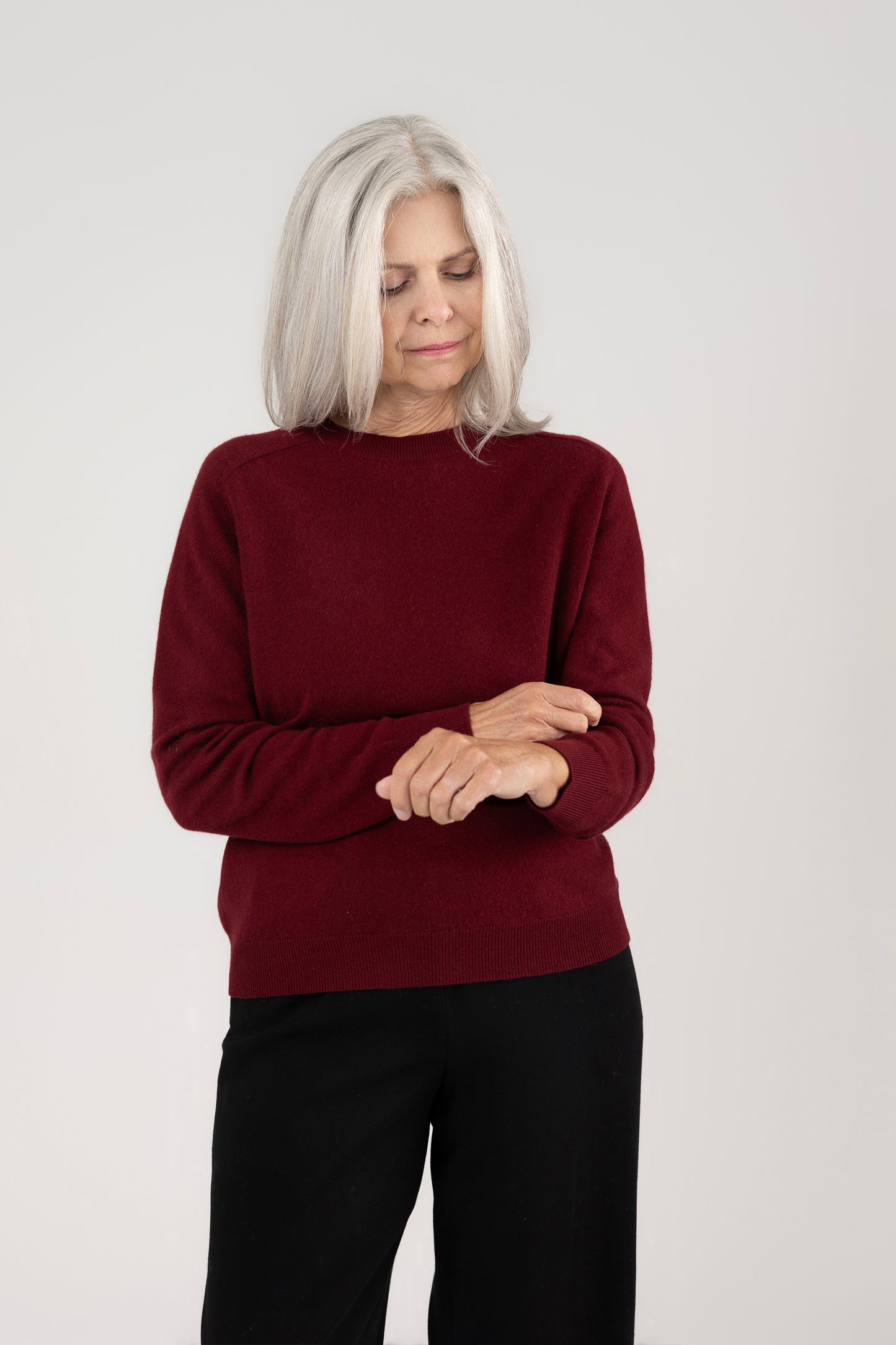 Raglan Round Neck : Red Wine